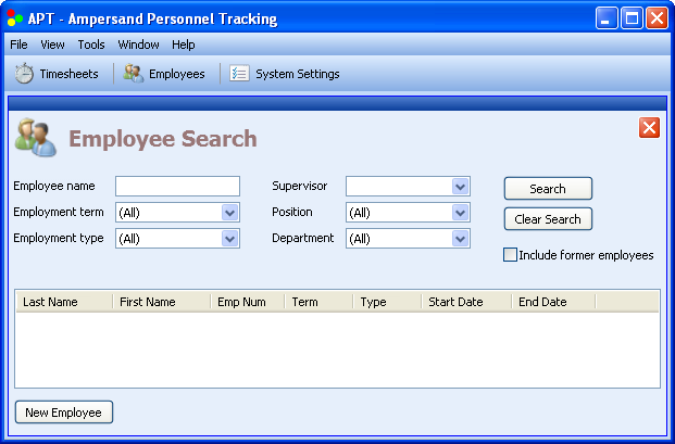 Screenshot of draft APT application